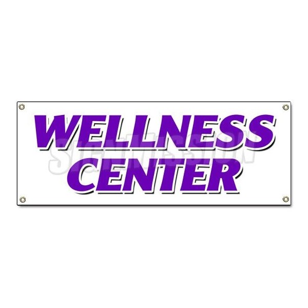 WELLNESS CENTER BANNER SIGN chiropractic chiropractor fitness center